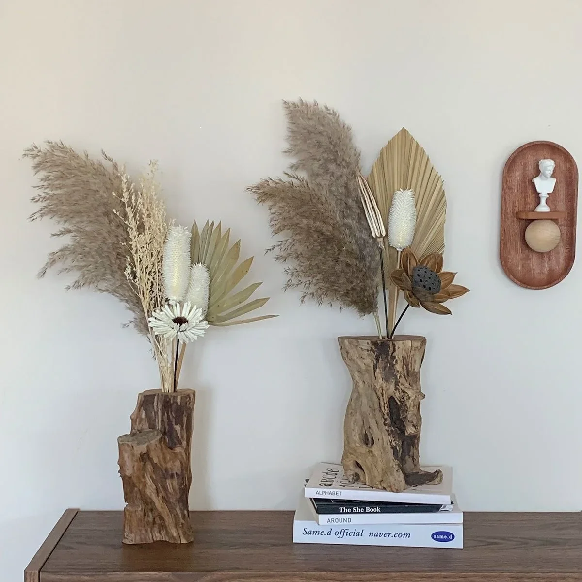 wind dead wood old natural vase dried flower simulation flower set retro zen tea room bed and breakfast desktop