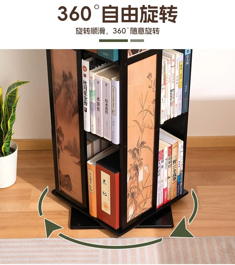 Rotational Bookshelf Home Organizers Shelves Book Shelf Living Room Bookcases Regal Organizador Muebles Estanteria Scaffale