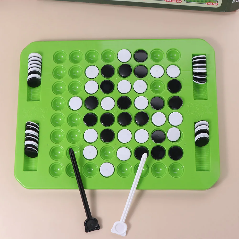 Tabletop Game Flip Black White Chess Board Touch Flip Parent-Child Interactive Overturn Chess Funny Portable