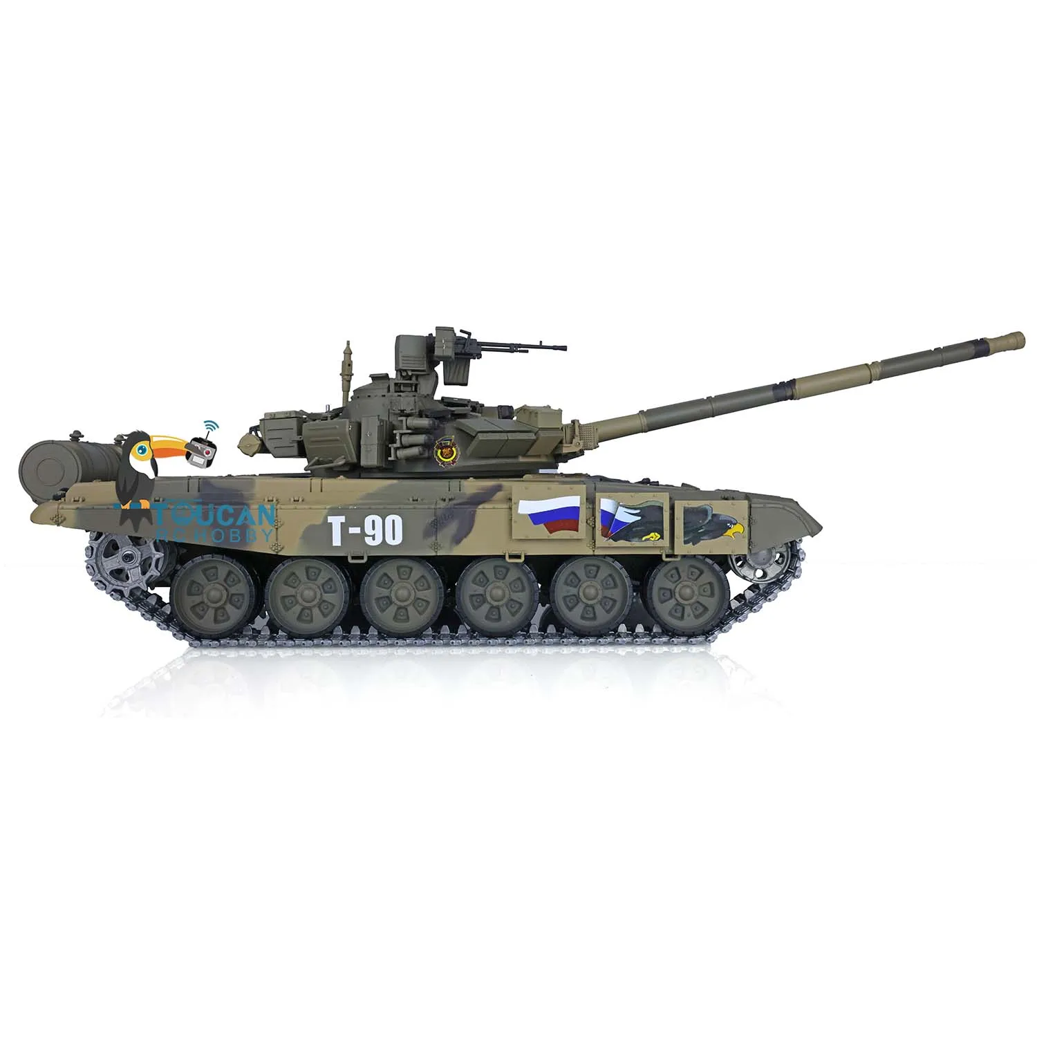 Henglong 1/16 T-90 tanque RC ruso 3938 RTR con actualizaciones de Metal y sistema de batalla por infrarrojos tanques de Control remoto modelo TH17846