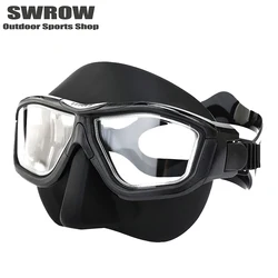 Professional Anti Fog High-Definition Large Frame Diving Goggles Free Style Scuba Diving Mask Floating Swimming Full Face Mirror