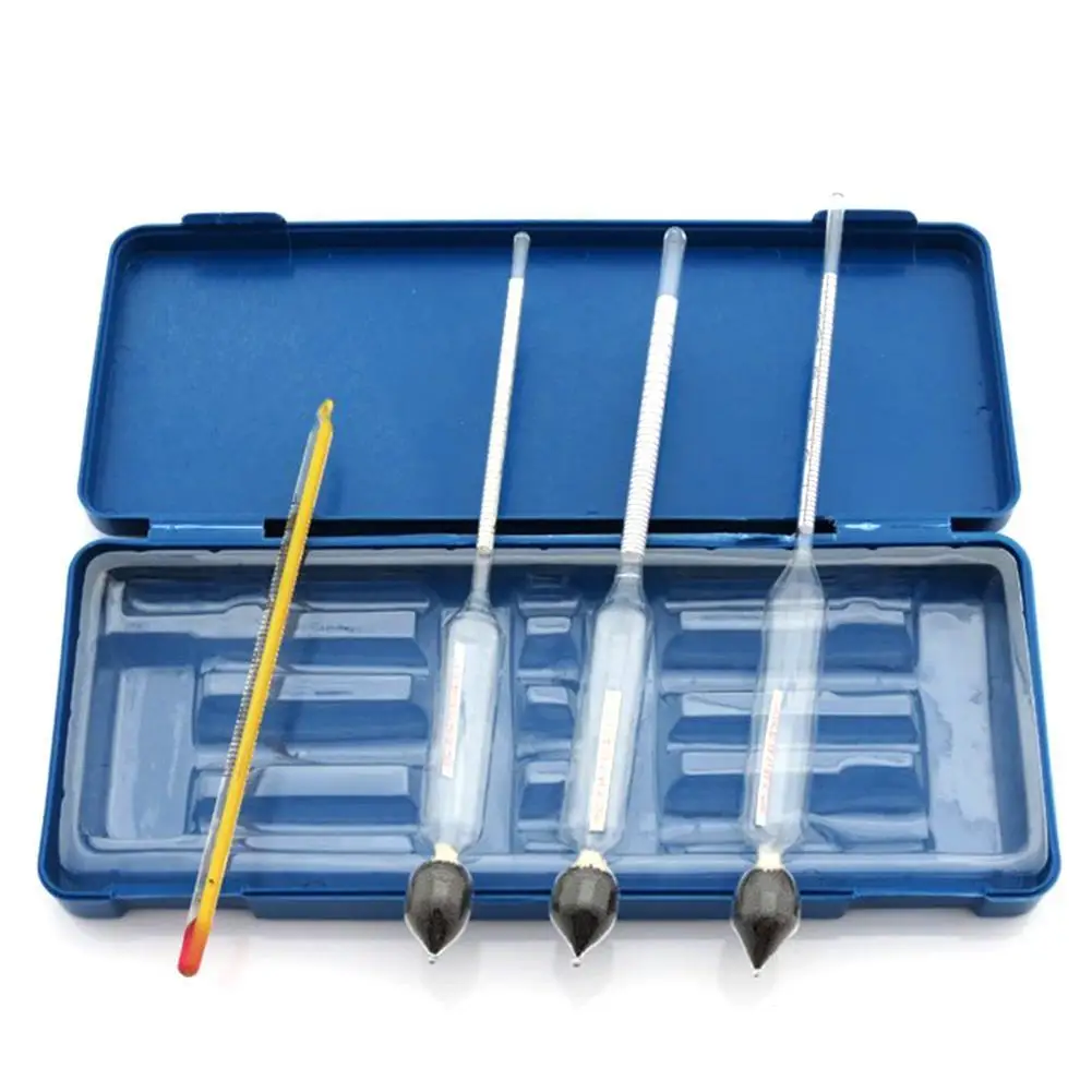 3 uds Vodka whisky alcoholímetro preciso medidor de concentración juego de herramientas de medición de vino en estuche 0-40%, 40-70%, 70-100%)