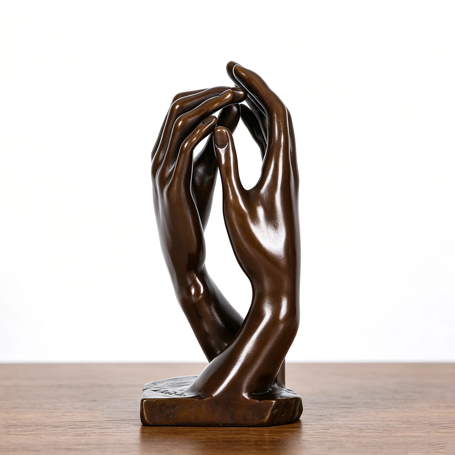 Bronze The Cathedral Hands Statue by Rodin Replica Famous Sculpture Figurine Home Decoration Gorgeous Gift