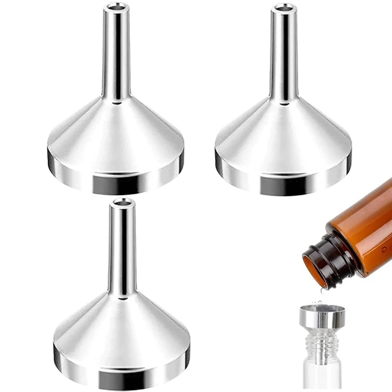 3/5Pcs Mini Funnel Set Aluminium Refillable Perfume Bottle Funnel Kitchen Oil Liquid Funnel Perfume Dispenser Kitchen Gadgets