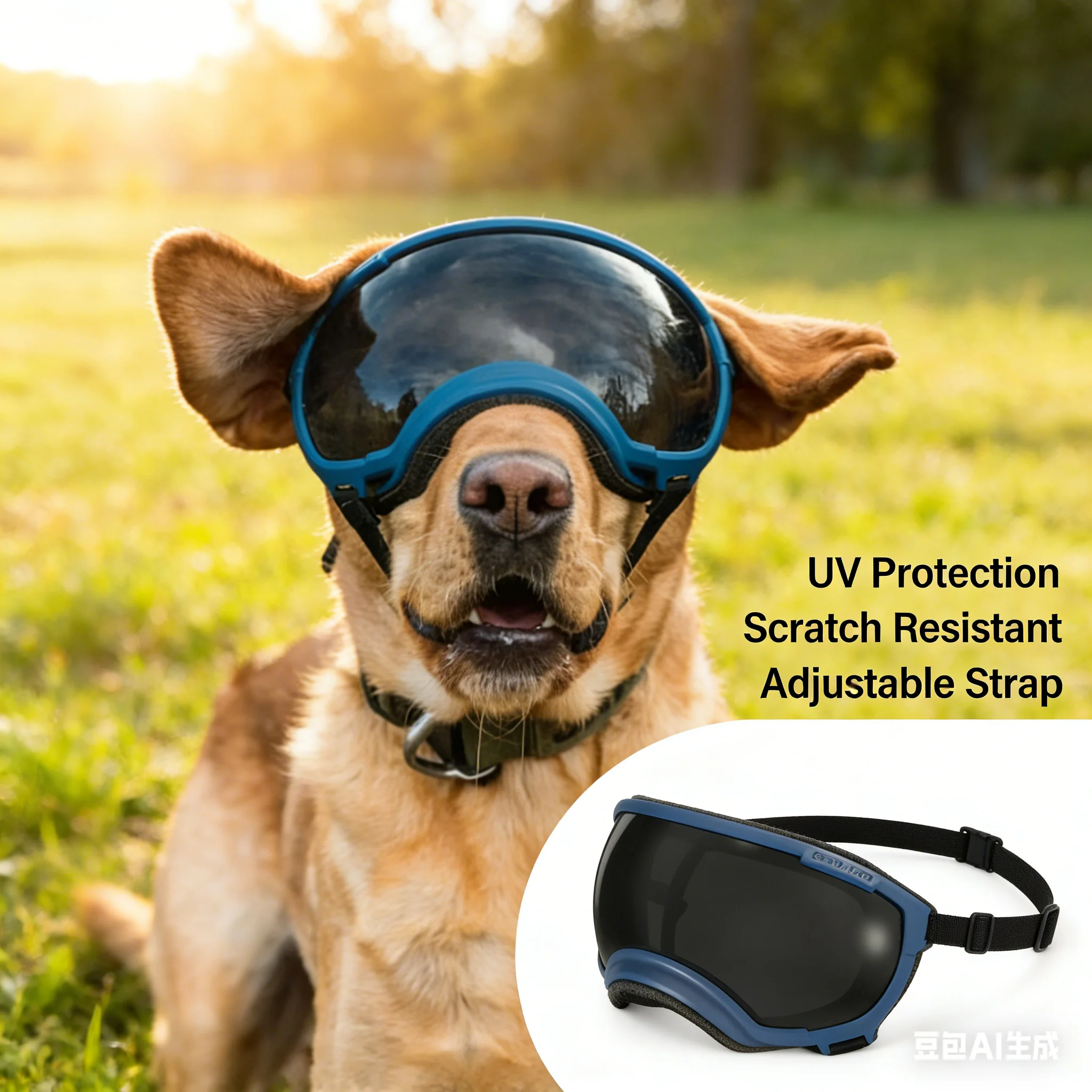

Cool and Fashionable Pet Glasses Anti-UV Windproof Dog Goggles Outdoor Glasses Cat Sunglasses Sunglasses