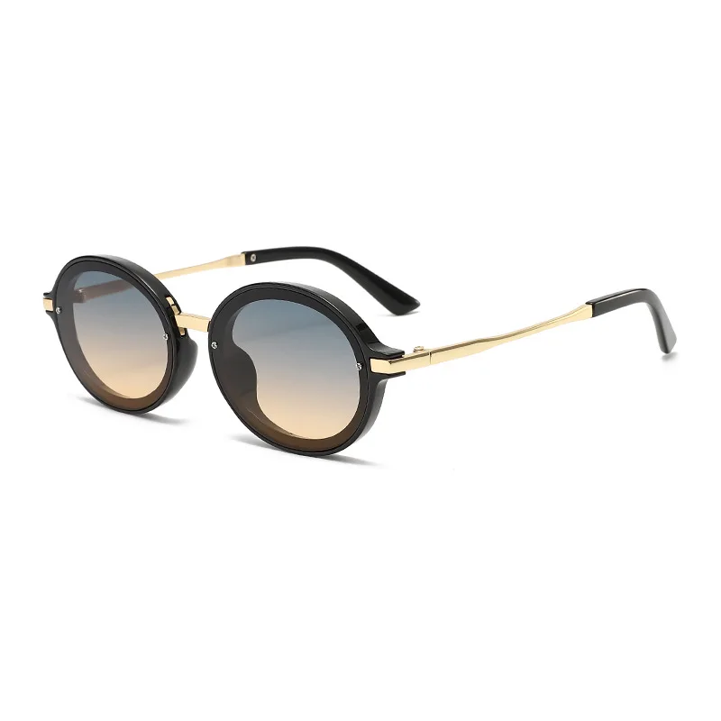 WOWSUN Oval Retro Trendy Sunglasses for Women 90s Style