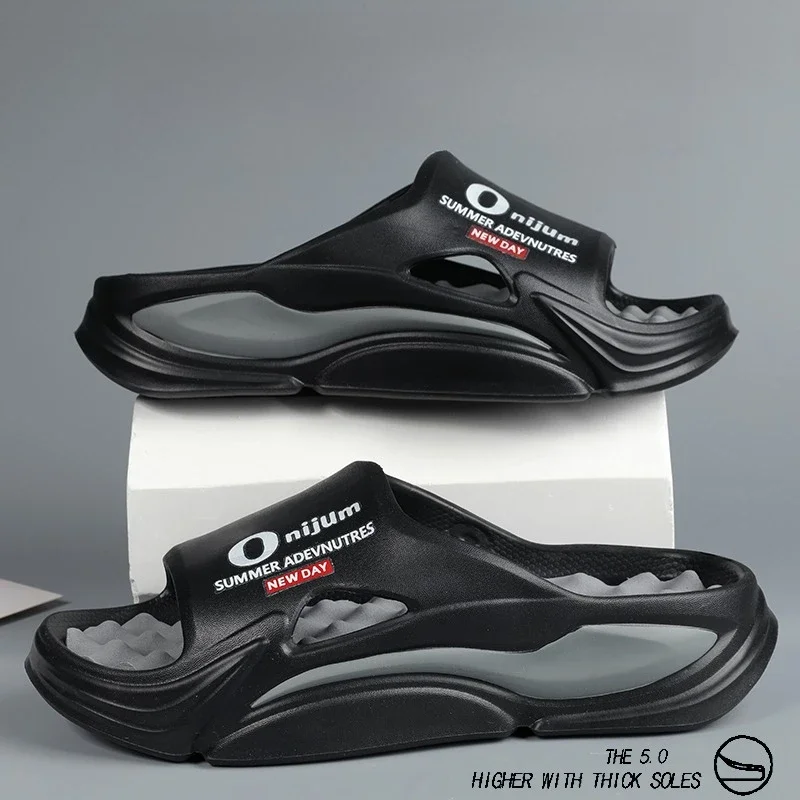 

Летние мужские массажные тапочки, уличные сандалии, пляжные удобные домашние шлепанцы, водные сабо, повседневная обувь, мужские и женские домашние тапочки