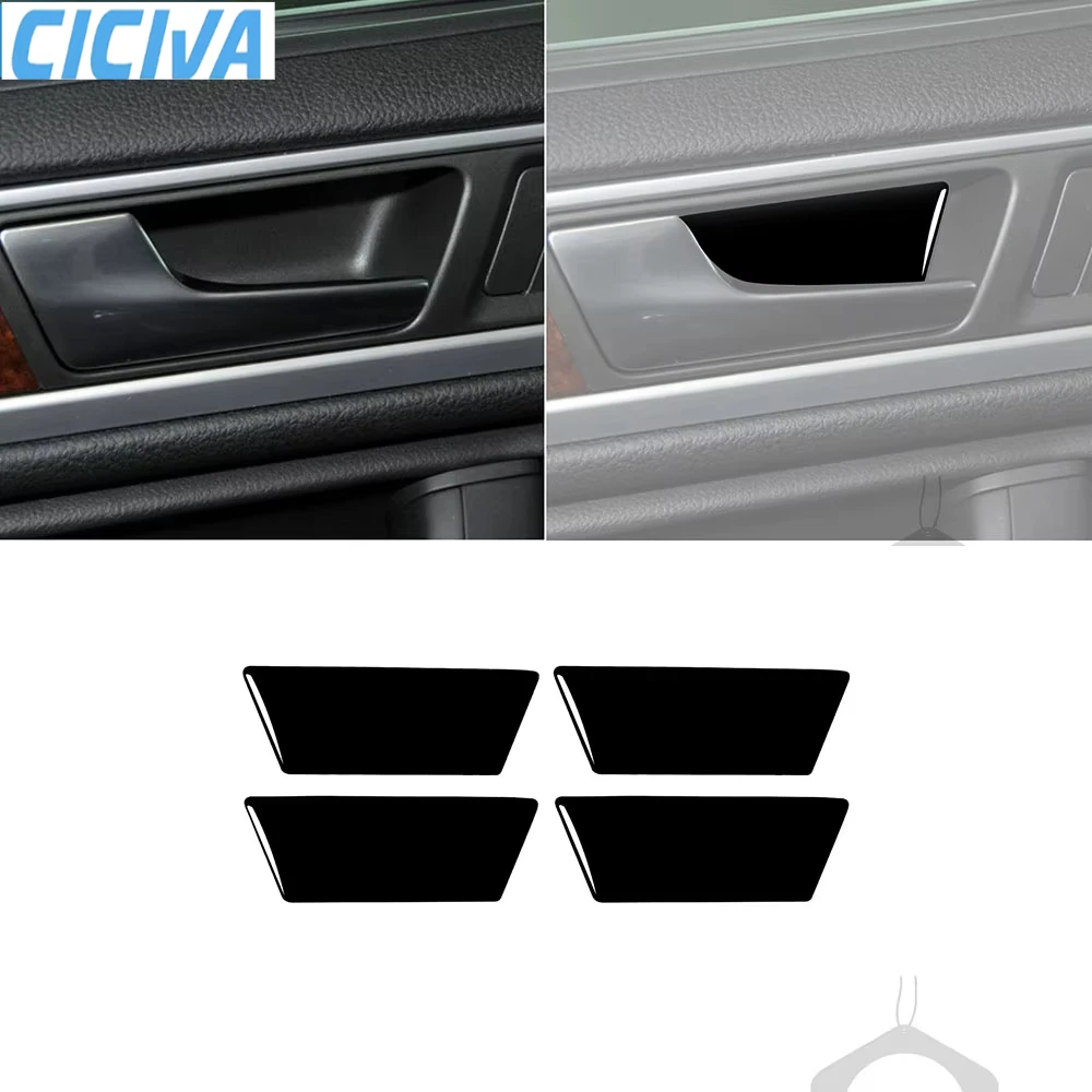 

For VW Touareg 7P MK2 2011 2012 2013 2014 2015 2016 2017 2018 Door Bowl Panel Piano Black Interior Accessories Sticker Vehicle