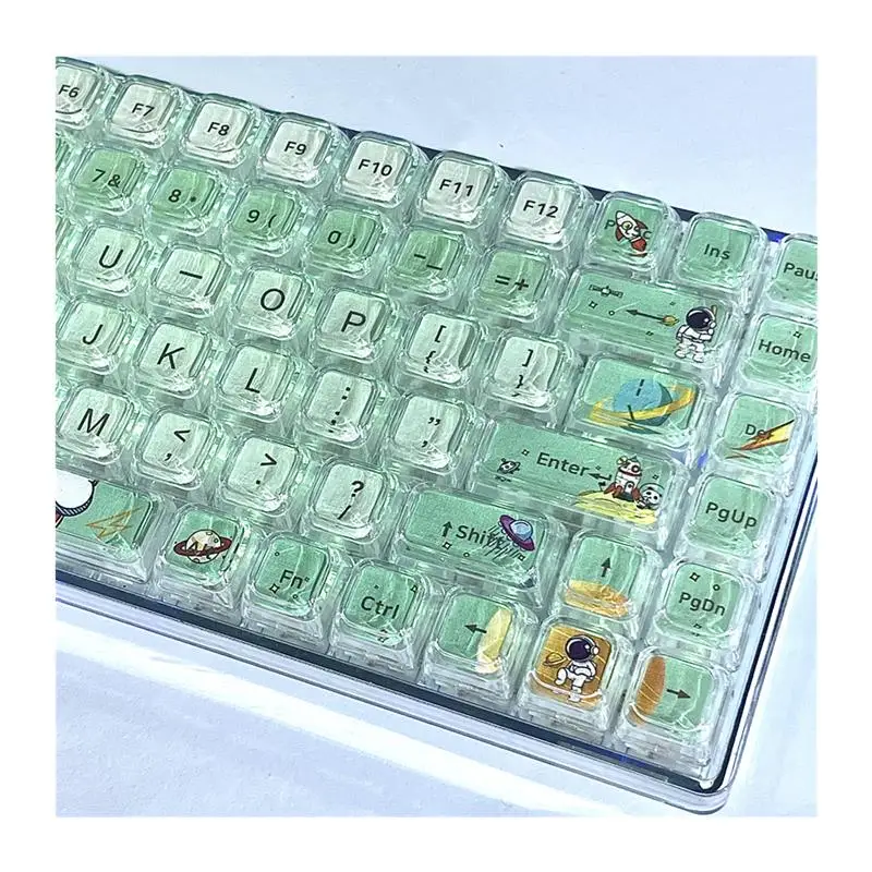 Futura Era Verde Transparente Cristal Keycap DIY Teclado Mecânico Personalizado Universal