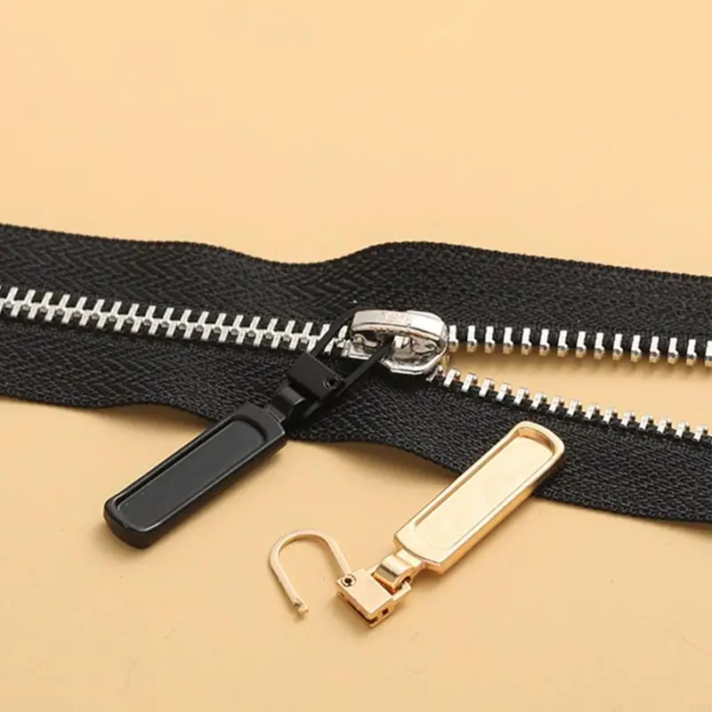 HX6D Metal Zipper Fixer Repair Replacement Pullers Detachable for Backpack Bags Coat