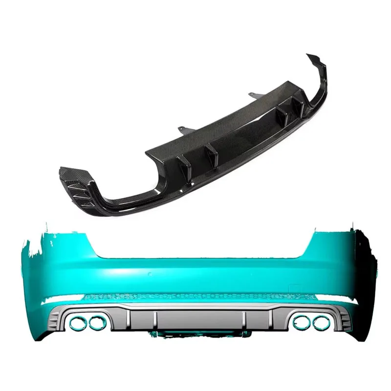 

Carbon Fiber S4 Sport Rear Bumper Lip for Audi S4 B9 A4 Sline Sport 2018 2019