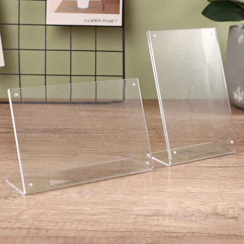 Magnetic Album Postcard Souvenir Display Stand Acrylic Desktop Display Frame Table Card Sign Collection Photo Protection Holder