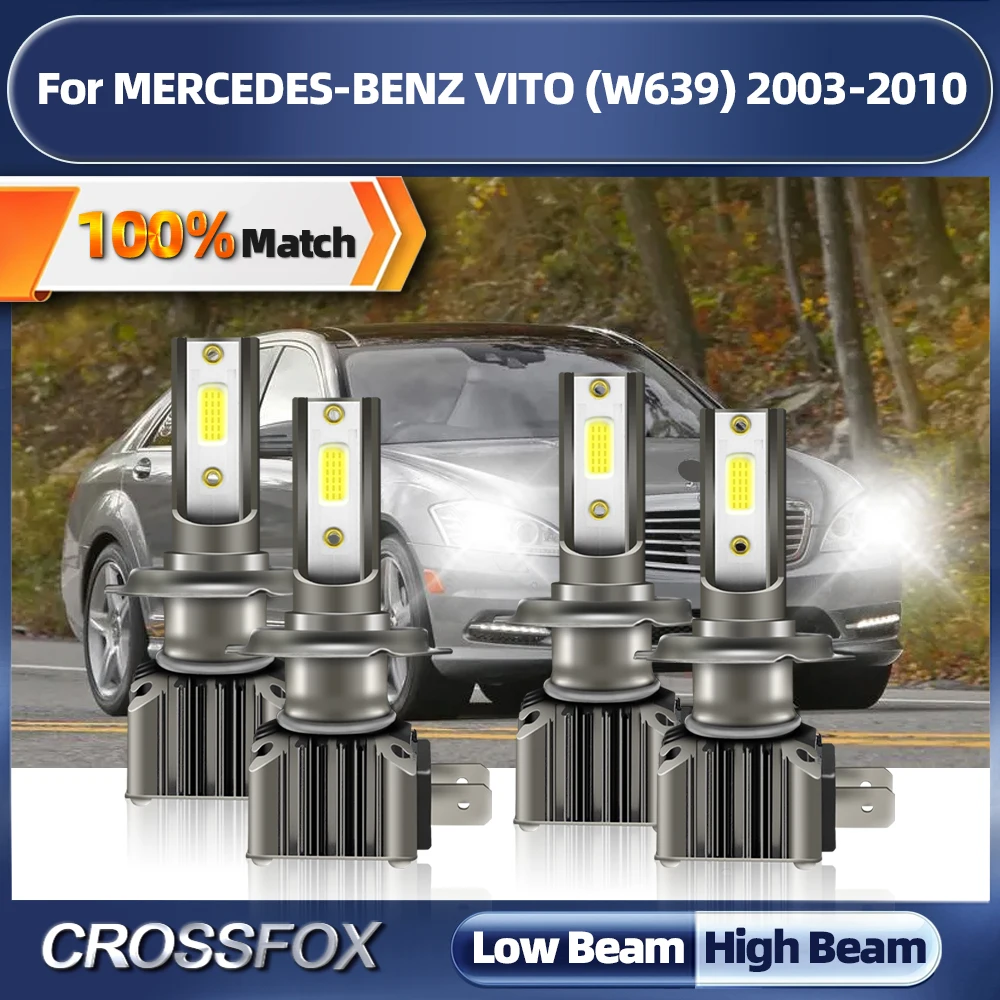 

H7 LED Headlight With Fan Cooling 240W High Low Beam Auto Headlamps 12V For MERCEDES-BENZ VITO (W639) 2003-2007 2008 2009 2010