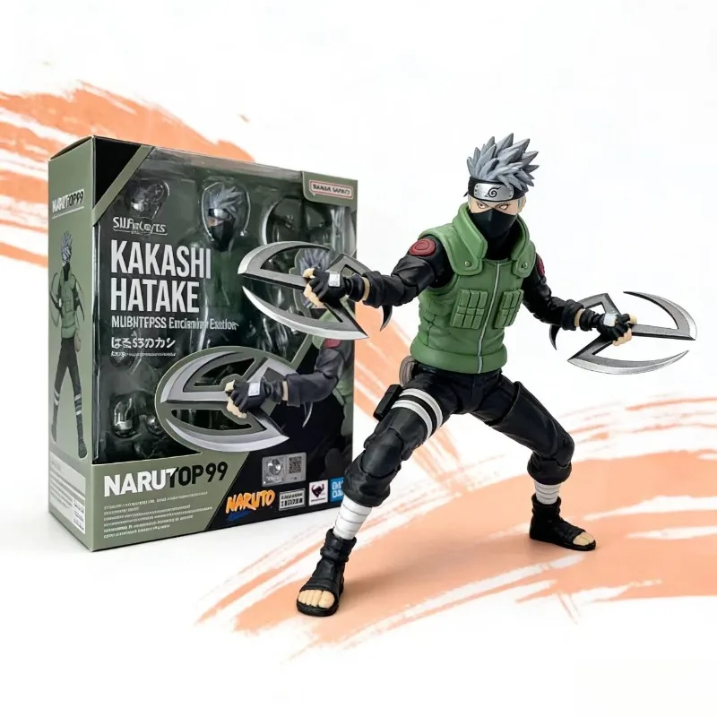Bandai S.H.Figuarts Kakashi Hatake Naruto NARUTOP99 CJ & SDCC Exklusive bewegliche Actionfigur, Geschenk für Jungen