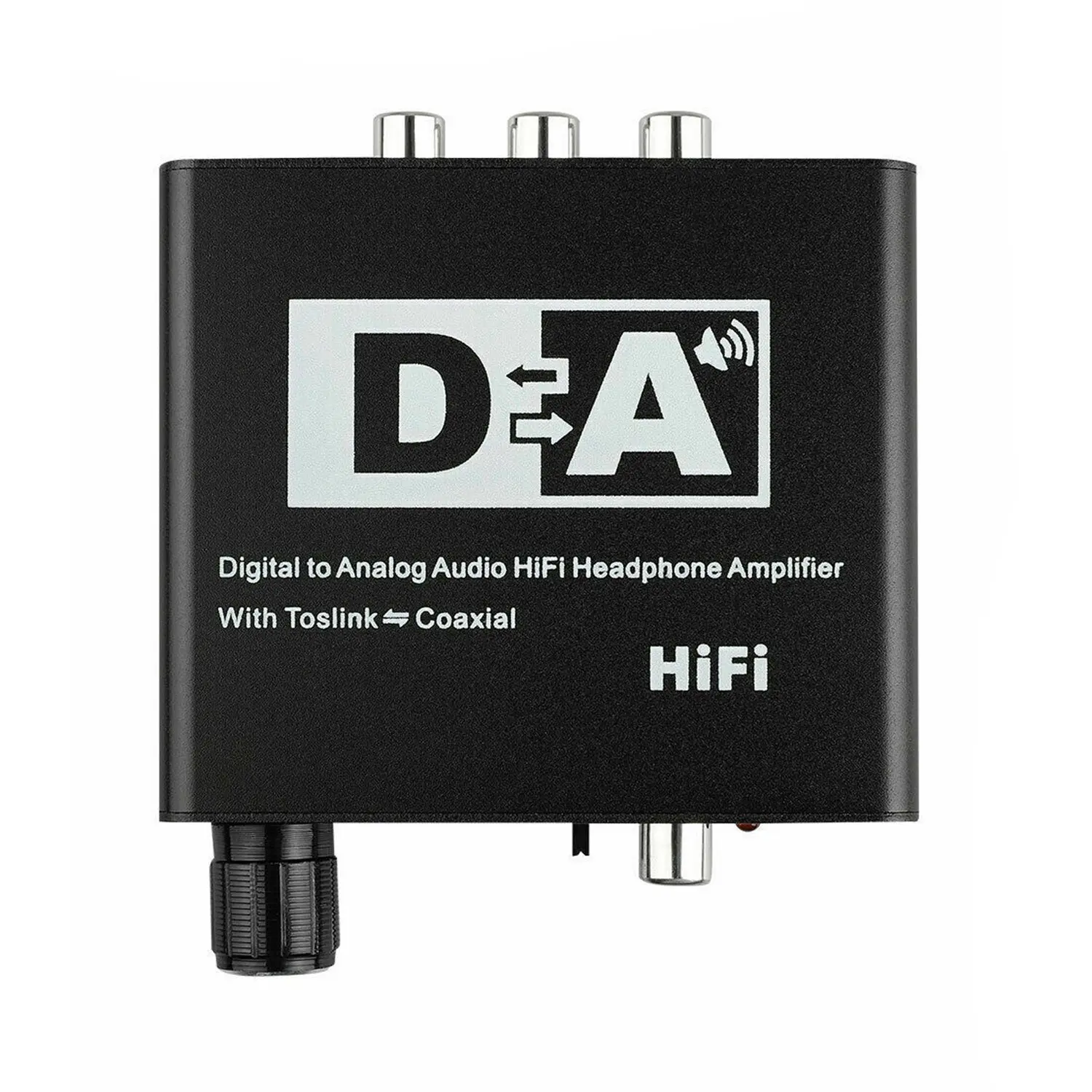 192kHz digitaler optischer koaxialer Toslink zum analogen RCA 3,5mm Audio-Hifi-Wandler mit SPDIF