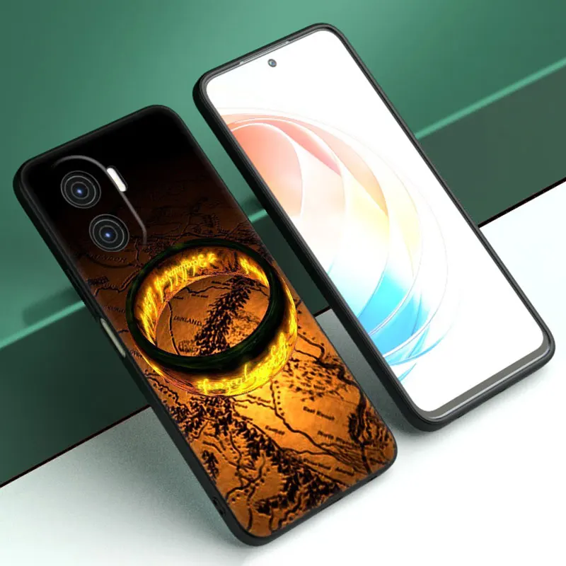 L-Lord of the R-Rings Cartoon Cover Black Bumper Case For Huawei P60 Pro Art P50E P40 P30 P20 Pro P10 Lite P Smart Z PSmart 2021