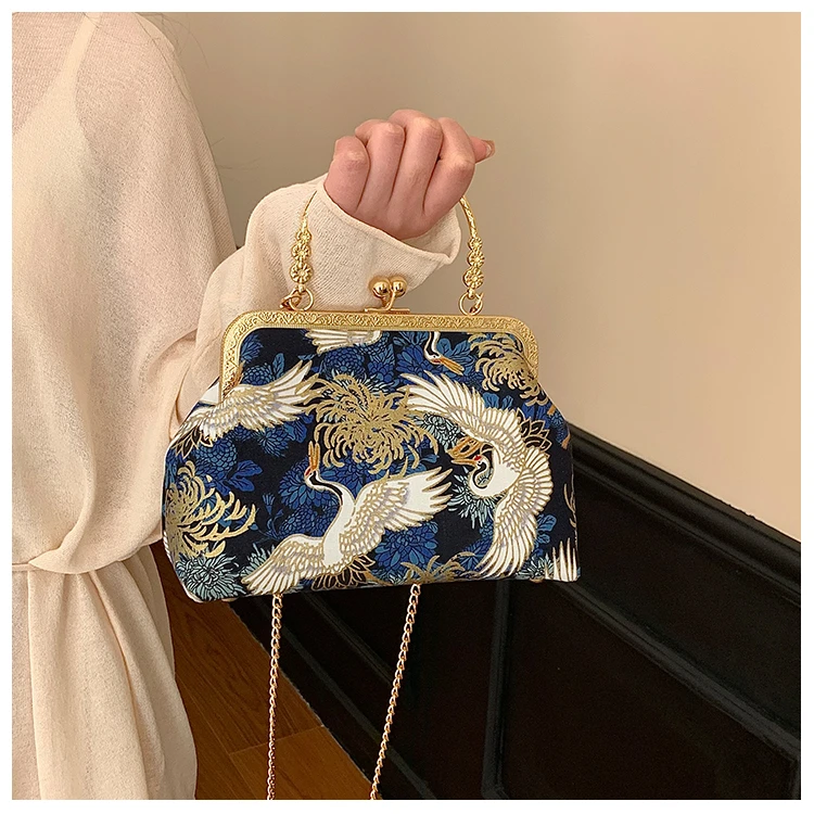 Silk Embroidery Crossbody Bag Patchwork National Style 2025 Hot Sale Bags for Women Hasp Simple Fashion Women's Handbags