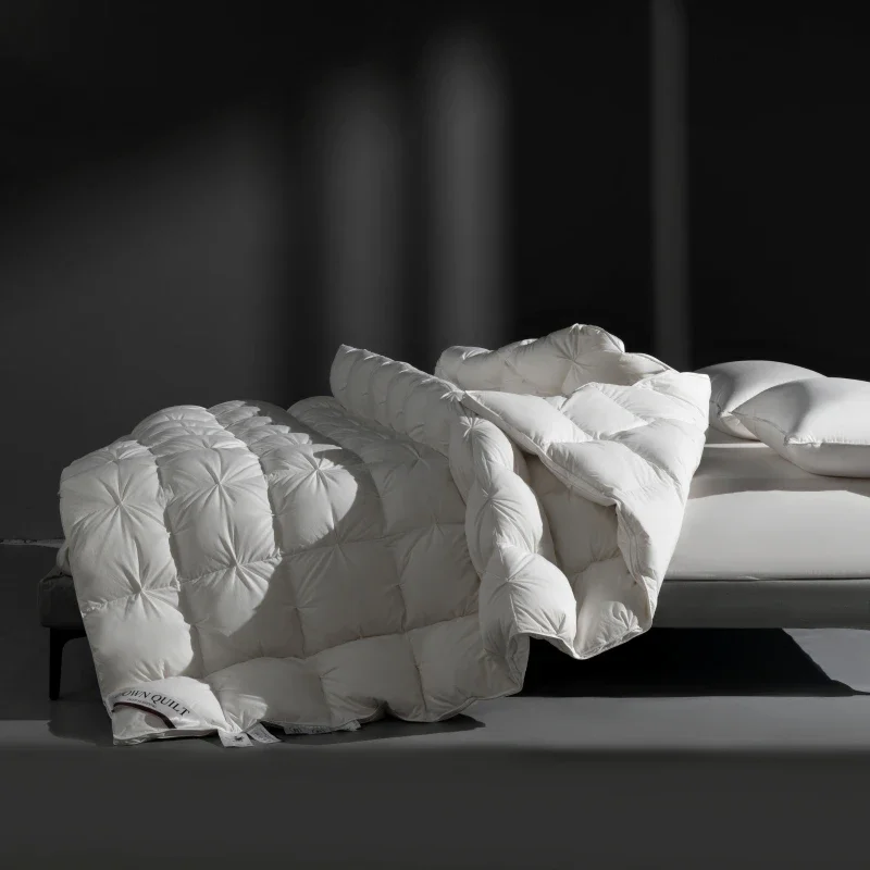White Goose Down Duvet Winter Comforter Thick Quilt Warm Winter Blanket Single Couple Double King Size