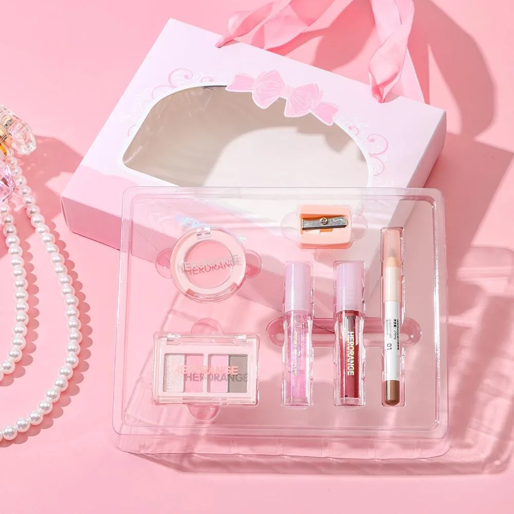 5本セット ポータブルアイブロウペンシル コスメセット 高発色 スムースメイクセット 長持ちメイクセット フルキット 女性用美容