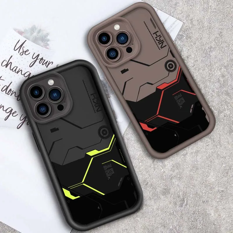 

Cool Machinery Line Popular Phone Case For Apple iPhone 17 16 15 14 13 12 11 Pro Max Plus Eye Ladder Soft TPU Cover