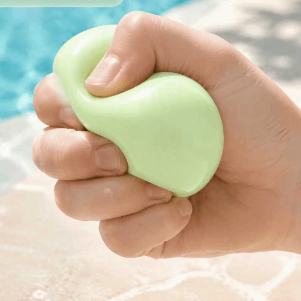 Blue Coconut Oil Squishy Ball Transparent Soft Ball Quick-rebound Squeeze Toy Slow Rising Clear Jelly Crispy Handmade Ball