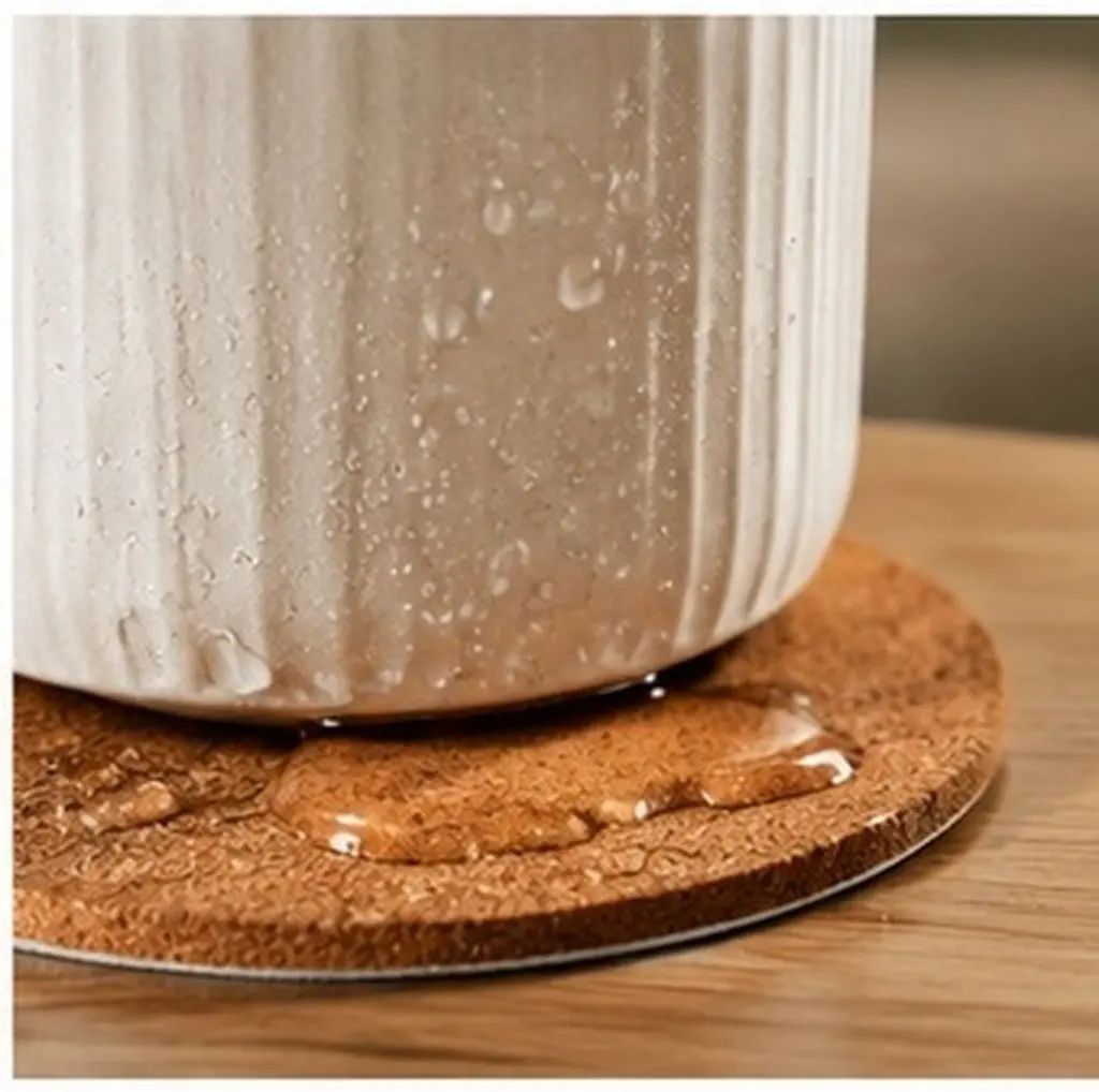 5Pcs Round Cork Plant Coaster Mats Flowerpot Tray Plant Pot Pad Garden Flowerpot Plate Pad Flower Pot Saucer
