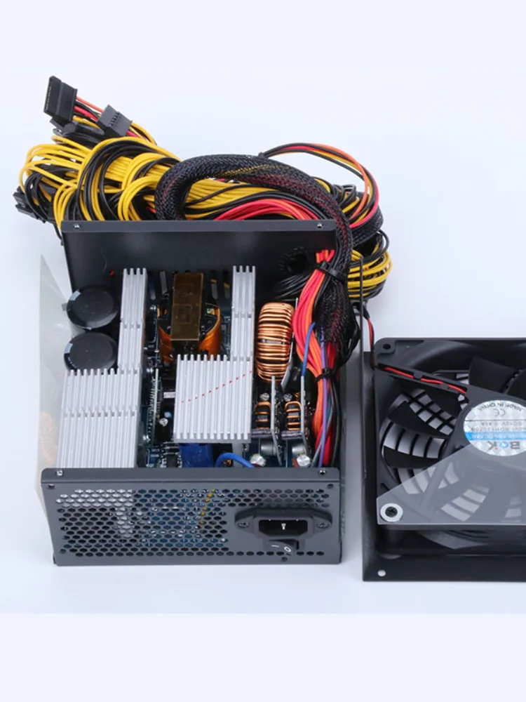 2600W PC Power Supply for Crypto-mining and Rendering Equipment (6PIN+2PIN) Graphics interface*16