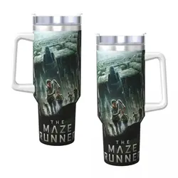 The Maze Runner Stainless Steel Tumbler Newt X Thomas Travel Thermal Cups With Straws Car Mugs Cold and Hot Water Bottle