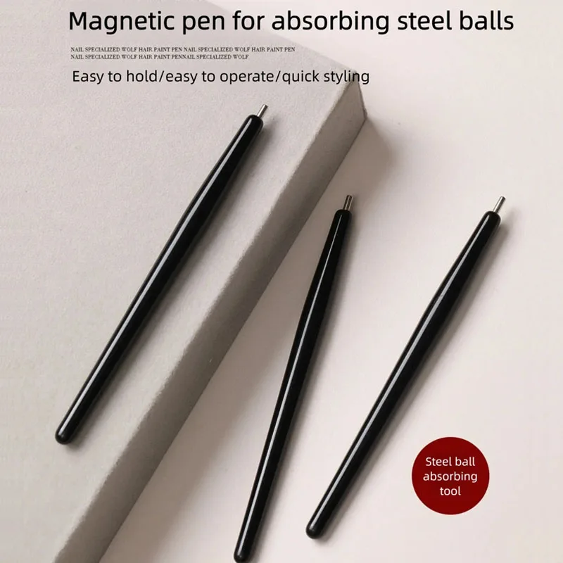 

Cat Eye Nail Polish Magnet Suction Steel Ball Special Magnet Pen Strong Nail Magnet Round for Nails Tools 1/2/3pcs
