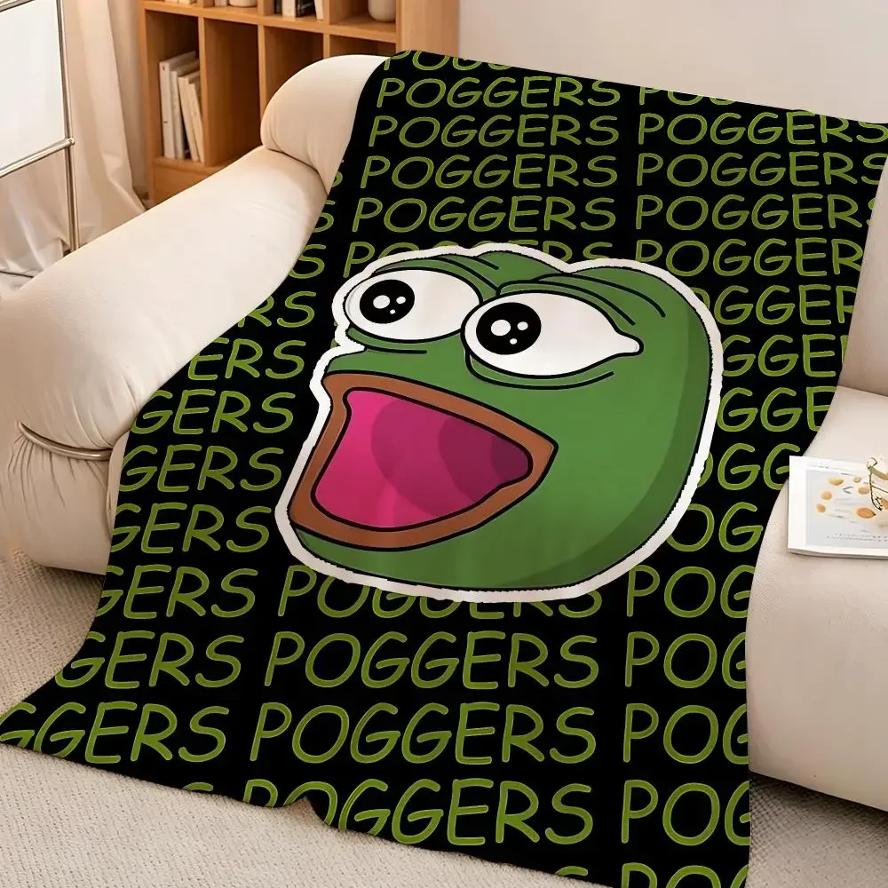 Meme P-Pepe Funny Internet Reaction Classic Design Throw Soft Warm Flannel Blanket Lightweight for Sofa Bed Couch Travel Adults