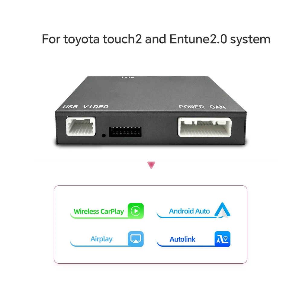 BONROAD Draadloze Carplay Android Auto Module Voor TOYOTA Touch2 Entune2.0 Highlander Tundra Sienna Prius Yaris Camry CHR