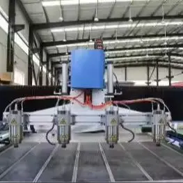 آلة CNC متعددة الرؤوس من الحجر باللون الأزرق مع 4 مغزل في إيران IRI