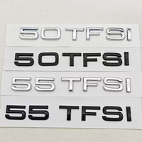3D ABS Car Lettes Logo 50 TFSI 55 TFSI Badge Rear Trunk Sticker Decals For Audi A7 A8 Q7 Q8 RS7 RS8 SQ7 SQ8 S7 S8 Accessories