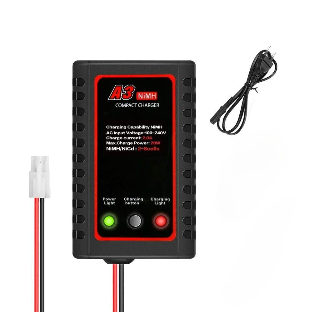 HTRC A3 20W Compact Charger with Tamiya Plug RC Charger for Airsoft Gun RC Car Boat  2-8s NiMH Nicd Battery Charger
