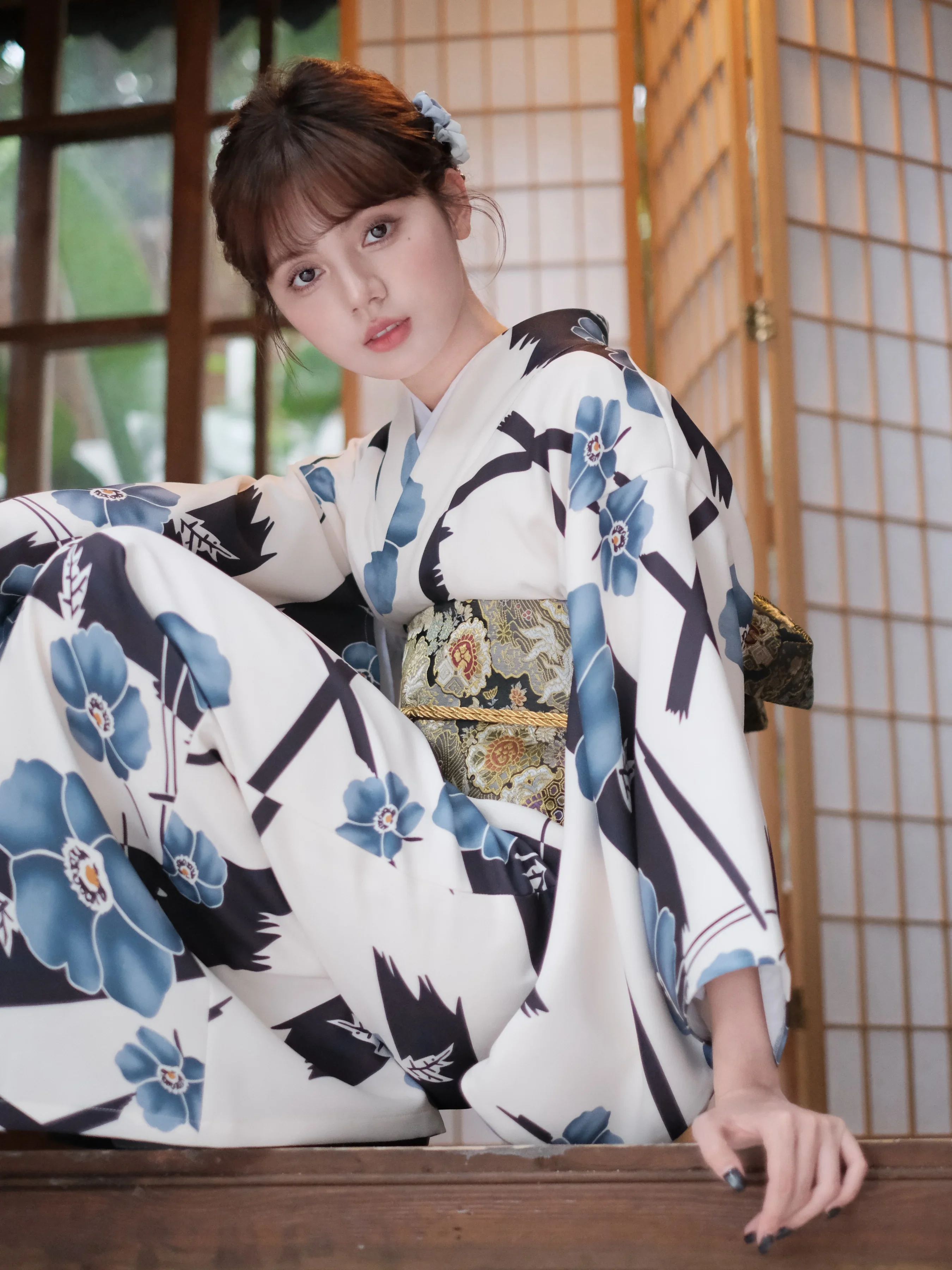 Women Japan Style Traditional Kimono Vintage Style Photography Dress Modified Formal Yukata Robe Cosplay Costume