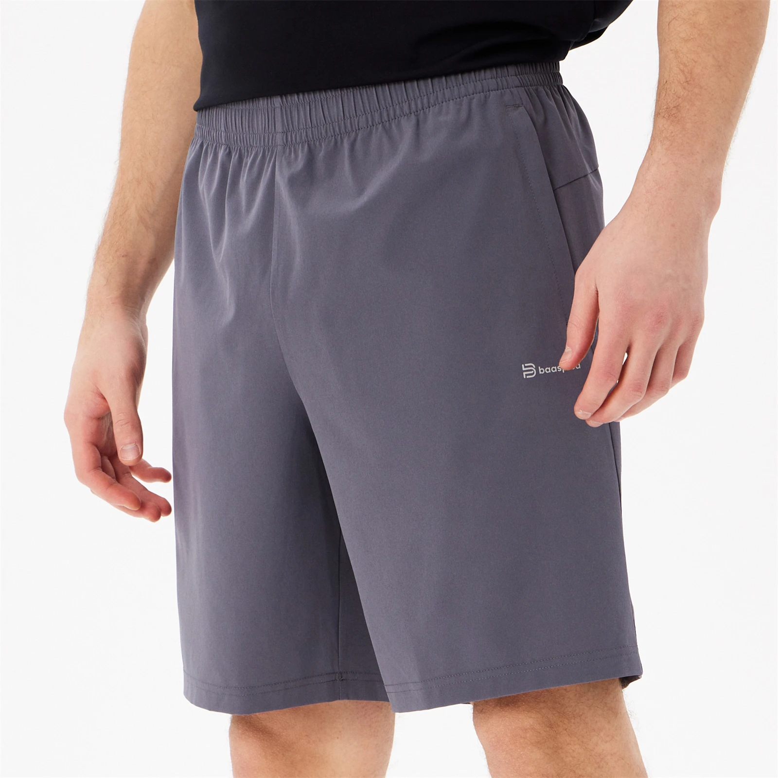 Baasploa, pantalones cortos deportivos de secado rápido para hombre, pantalones de chándal deportivos suaves y transpirables de verano, pantalones elásticos de cinco puntos de entrenamiento informal para hombre