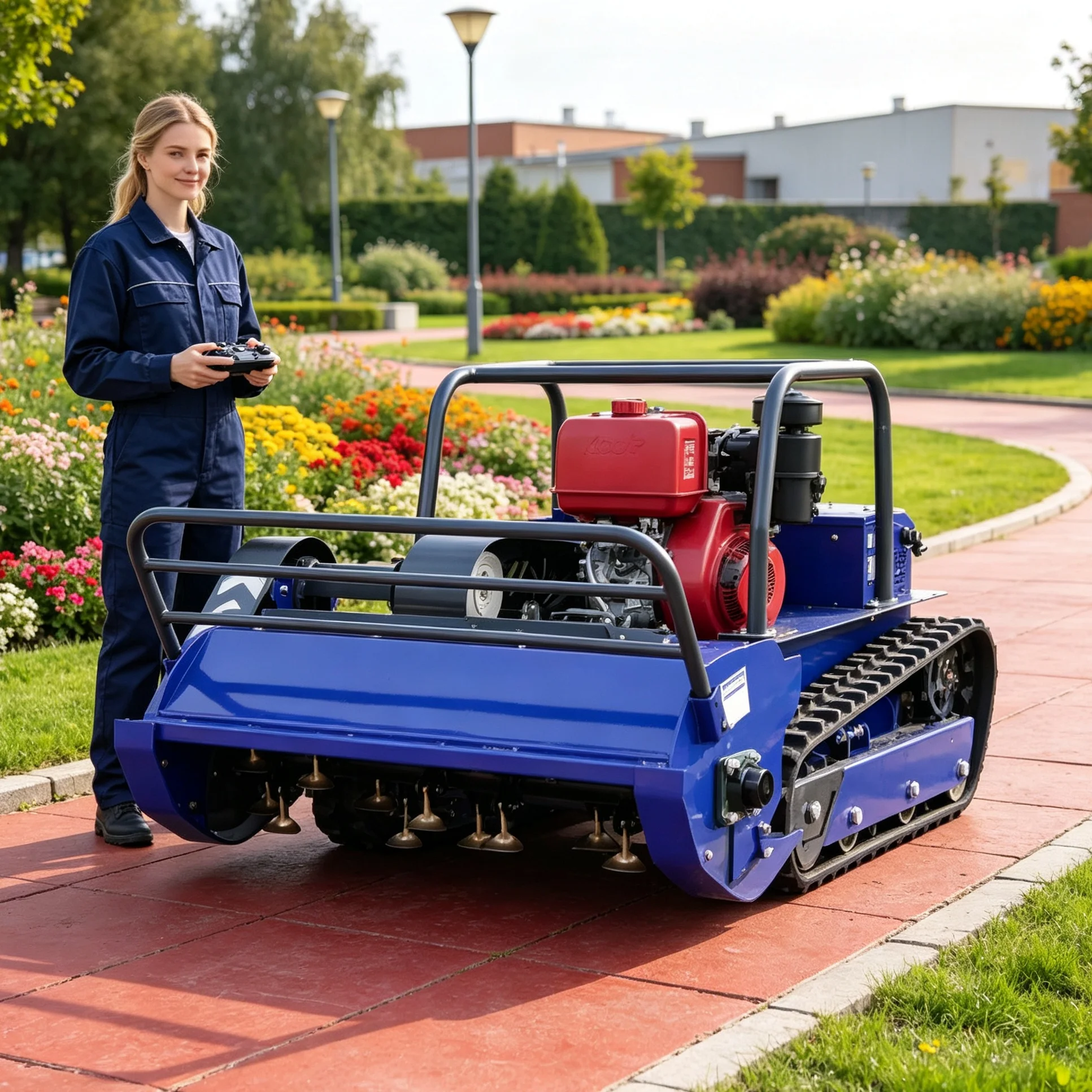 Customized 800s Newly upgraded hammer blade intelligent robot lawn mower, adjustable mowing height with optional colorful shell