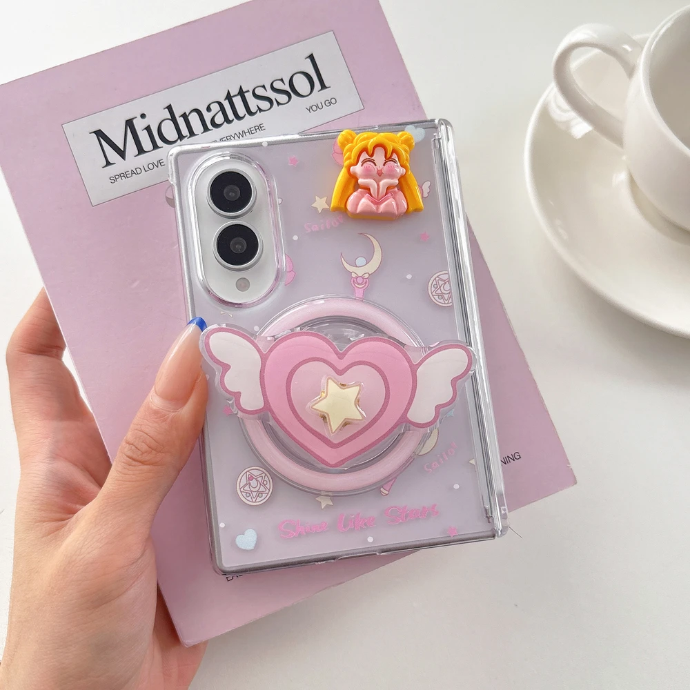 Sailor Moon Wand - Funda para teléfono con carga inalámbrica