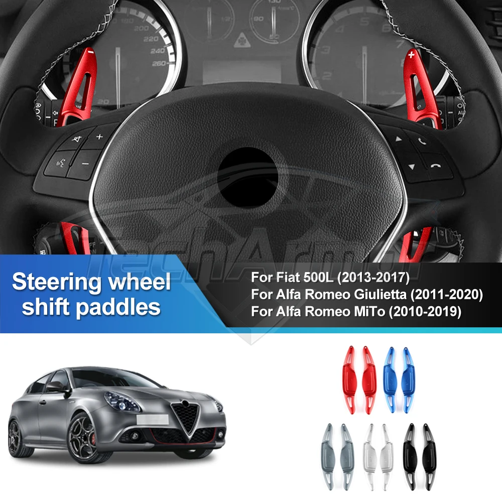 

Aluminium Alloy For Alfa Romeo Giulietta MiTo & Fiat 500L Car Steering Wheel Shift Paddle DSG Extension Shifter Gear Accessories
