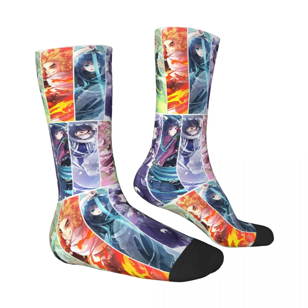 Kimetsu No Yaiba Demon Slayer Men Women Socks Windproof Beautiful Spring, Summer, Autumn, and Winter Dressing Gifts