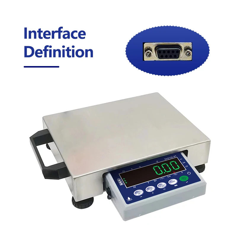 Table Scale 235*325mm 3kg-30kg with Printing Label Food Waterproof LED Steel view 6