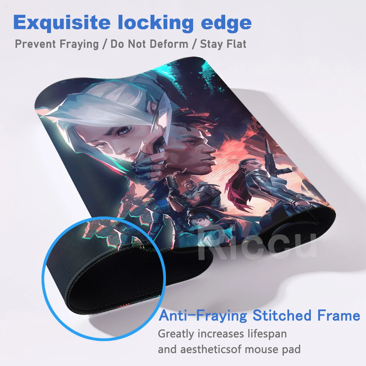 الألعاب Valorant ماوس الوسادة Xxl ألعاب الكمبيوتر لوحة المفاتيح حصيرة مكتبية خزانة الكمبيوتر عدم الانزلاق السجاد Kawaii اللاعبين اكسسوارات Mausepad البساط #3