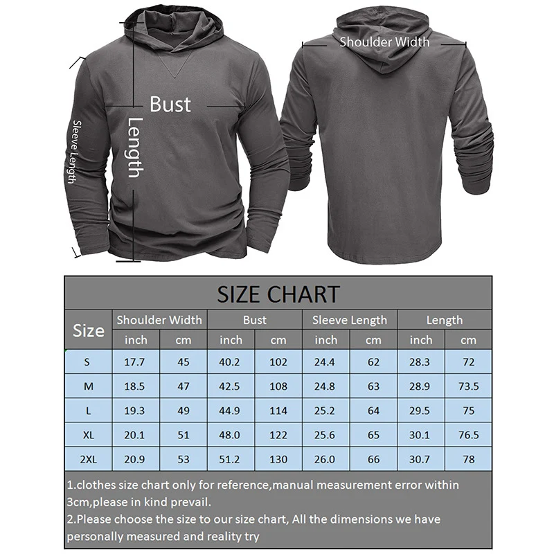 2335 Winter Fall Fashion Men\'s Hooded T-shirts Solid Color Simple Basic Casual Loose Long Sleeve Tees Cotton Pullover Daily Tops