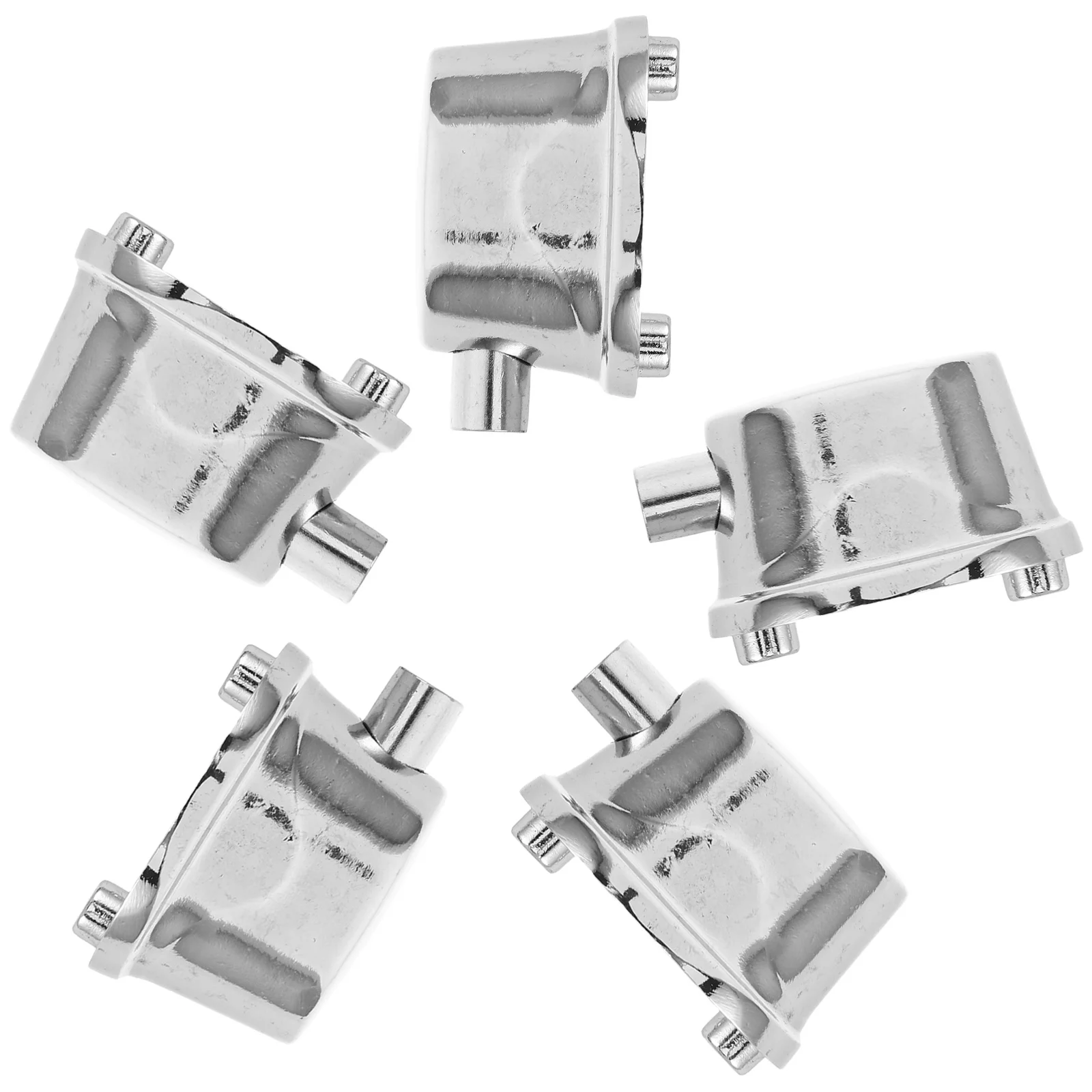 ตัวล็อคกลองสแนร์แบบรูเดียว 5 ชิ้น ทำจากโลหะชุบไฟฟ้า สำหรับซ่อมบำรุงกลอง อุปกรณ์ป้องกันห่วงกลอง