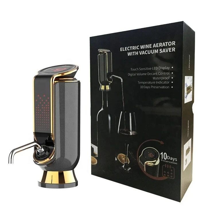 

Portable One-Touch Battery Powered Wine Aerator Pump Red and White Wine Multi-Smart Automatic Wine Oxidizer Dispenser