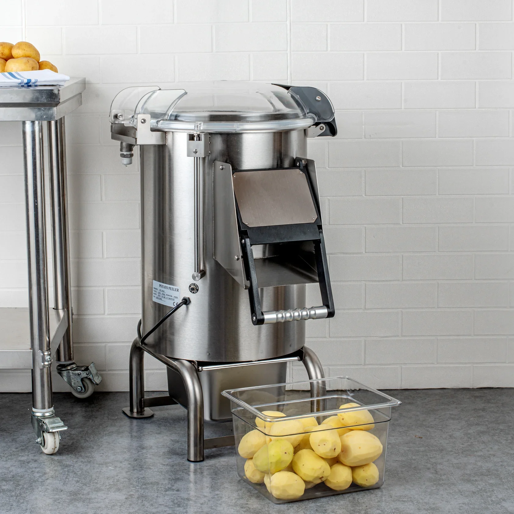 High Quality New Commercial Automatic Potato Peeling Machine 18L 304 SS Potato Peeler and Washer Machine for Restaurant Use