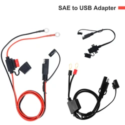 SAE to USB Adapter 5V/2.1A Professional Motorcycle USB Charger with Waterproof Cover SAE Quick Extension Cord Cable Connector