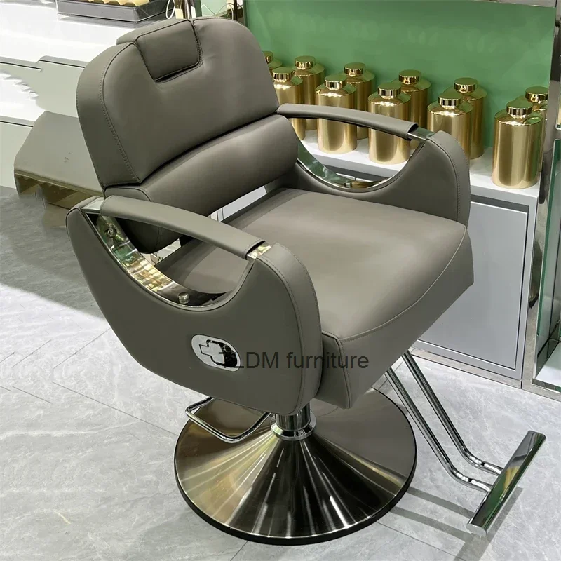 Chaise roulante en métal pour salon de coiffure, meubles de luxe, fauteuil de coiffeur, confortable, professionnel