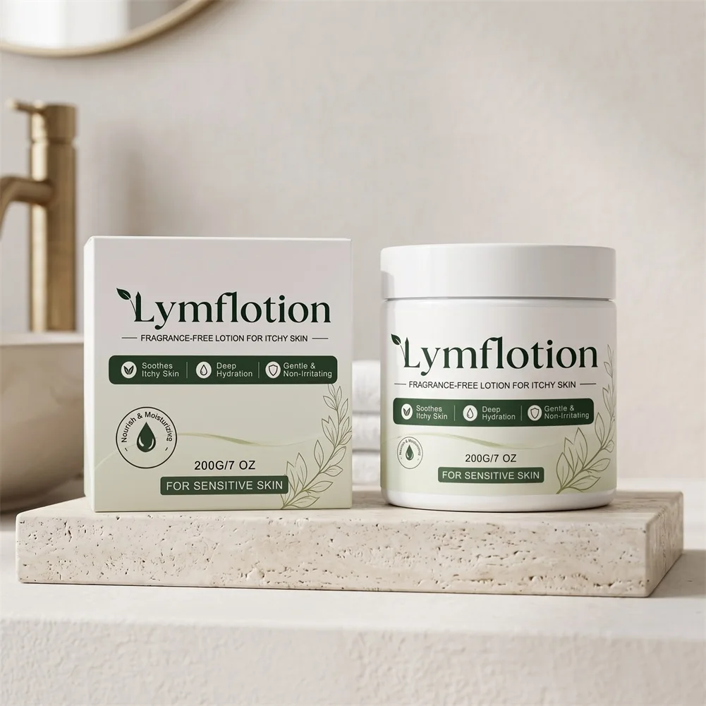 200g Lymflotion Soothing Lotion For Itchy Sensitive Skin Fragrance-Free Deep Hydration Cream For Leg Feet