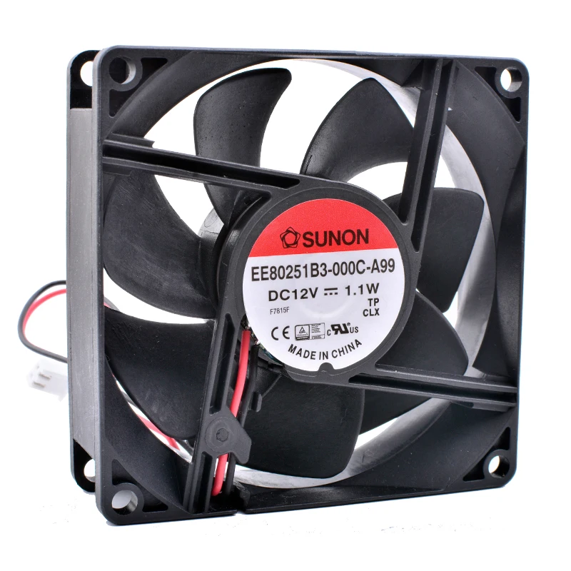 

COOLING REVOLUTION EE80251B3-000C-A99 8cm 8025 12V 1.1W Double ball bearing mute air volume computer power cooling fan